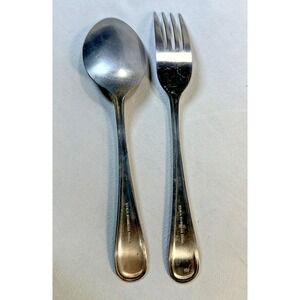 Utica Dinner Fork And Soup Spoon Stainless Flatware Spoon Place Oval 18/10 China